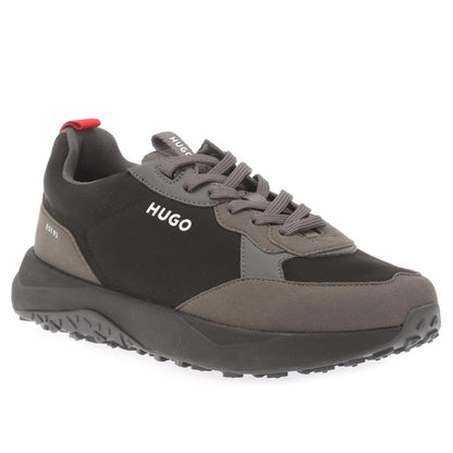 Grey - Front - Hugo Mens Kane Running Trainers