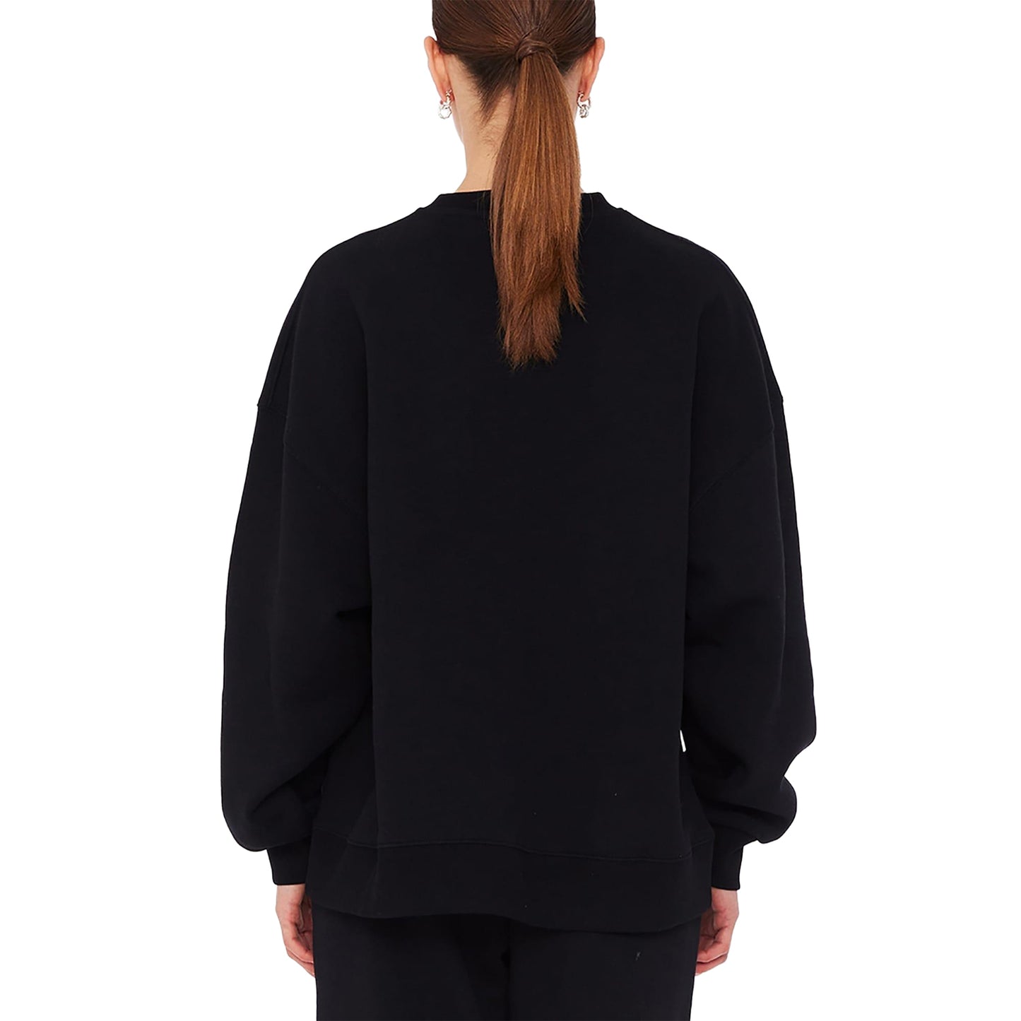Black - Back - Rotate Sunday Womens-Ladies Logo Crew Neck Sweatshirt