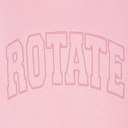 Pink - Side - Rotate Sunday Womens-Ladies Heavy Sweatshirt