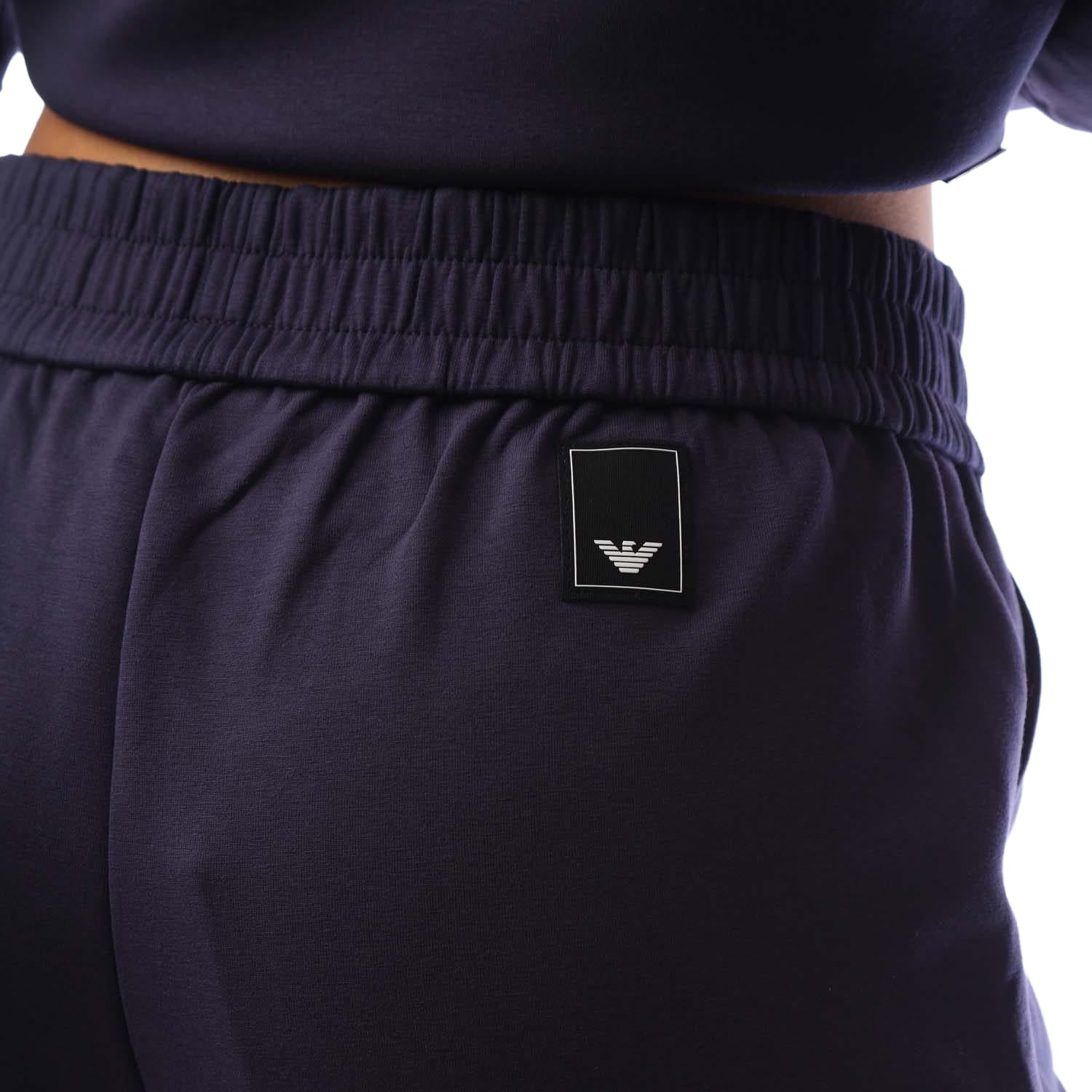 Blue - Side - Emporio Armani Womens-Ladies Jogging Bottoms