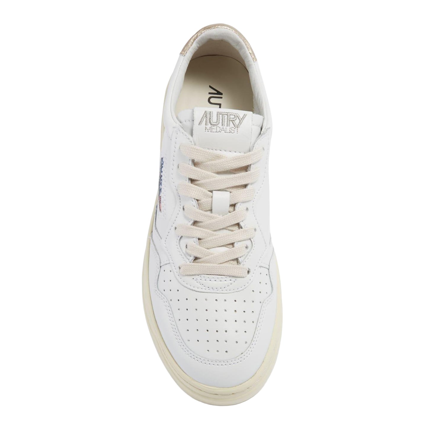 White-Gold - Lifestyle - Autry Womens-Ladies Medalist Trainers