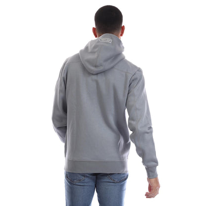 Grey - Back - Marshall Artist Mens Siren Full Zip Hoodie