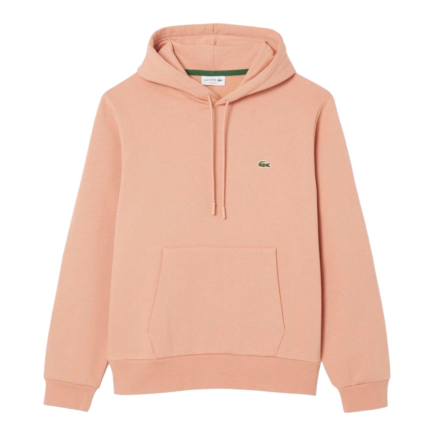 Orange - Front - Lacoste Mens Organic Cotton Fleece Hoodie
