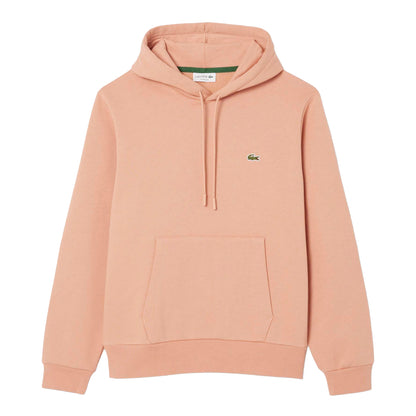 Orange - Front - Lacoste Mens Organic Cotton Fleece Hoodie