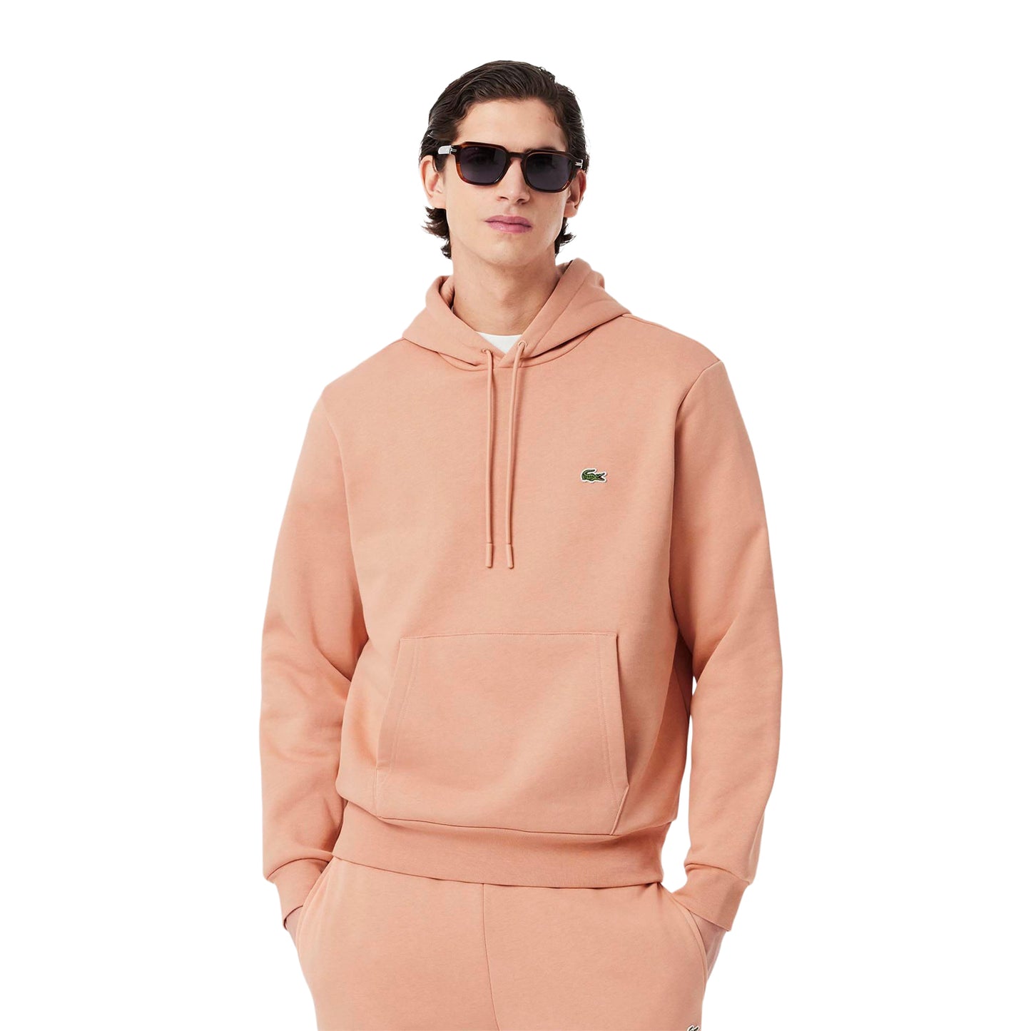 Orange - Lifestyle - Lacoste Mens Organic Cotton Fleece Hoodie