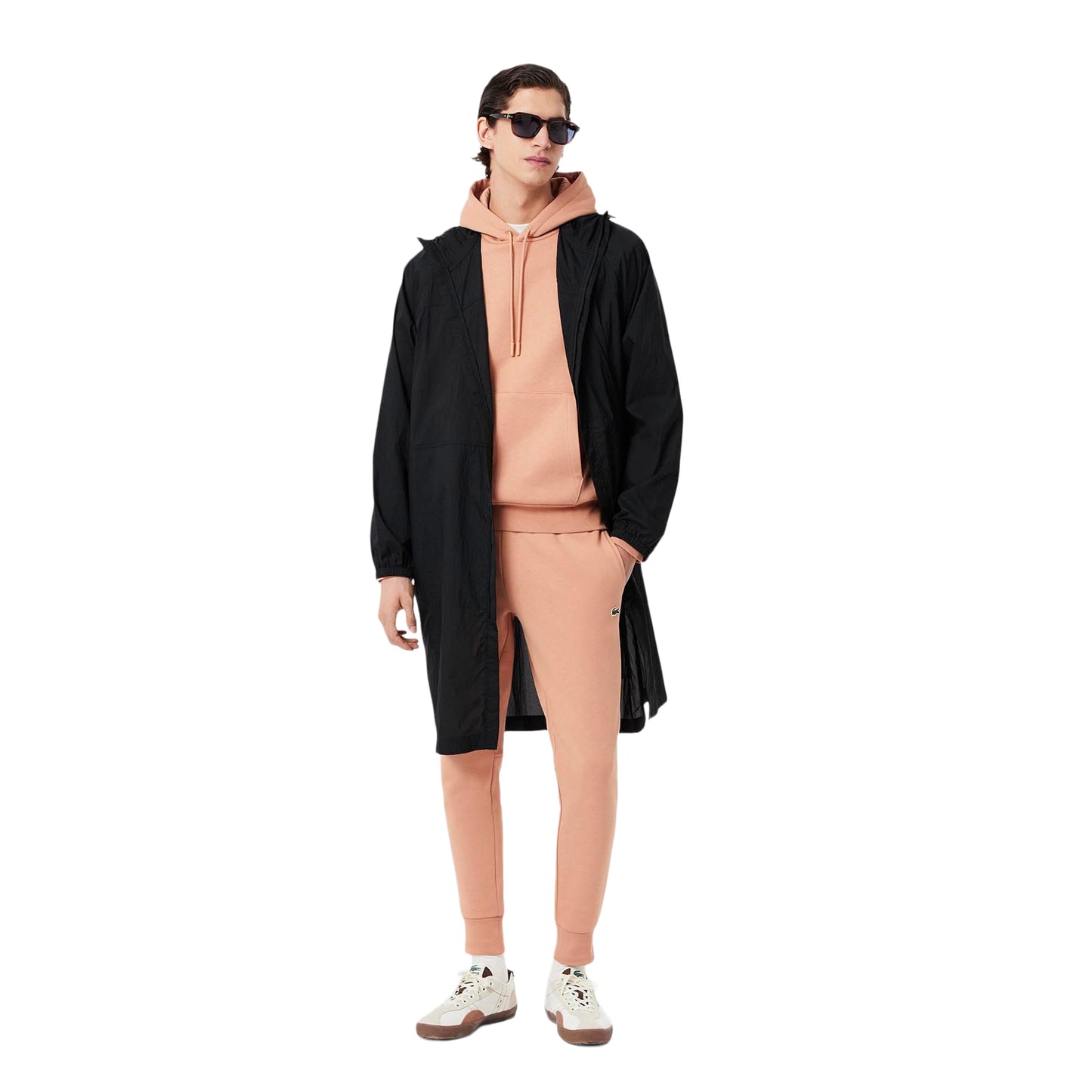 Orange - Pack Shot - Lacoste Mens Organic Cotton Fleece Hoodie