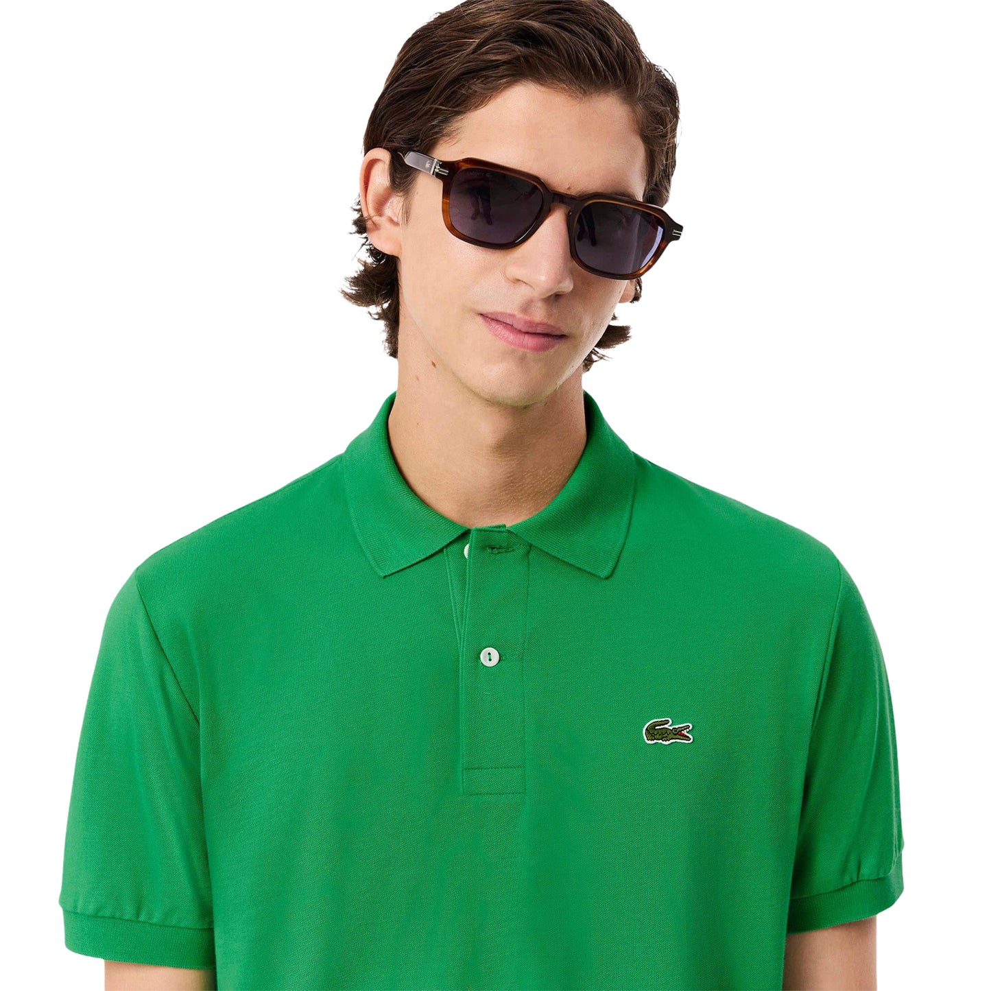 Green - Side - Lacoste Mens L.12.12 Light Polo Shirt