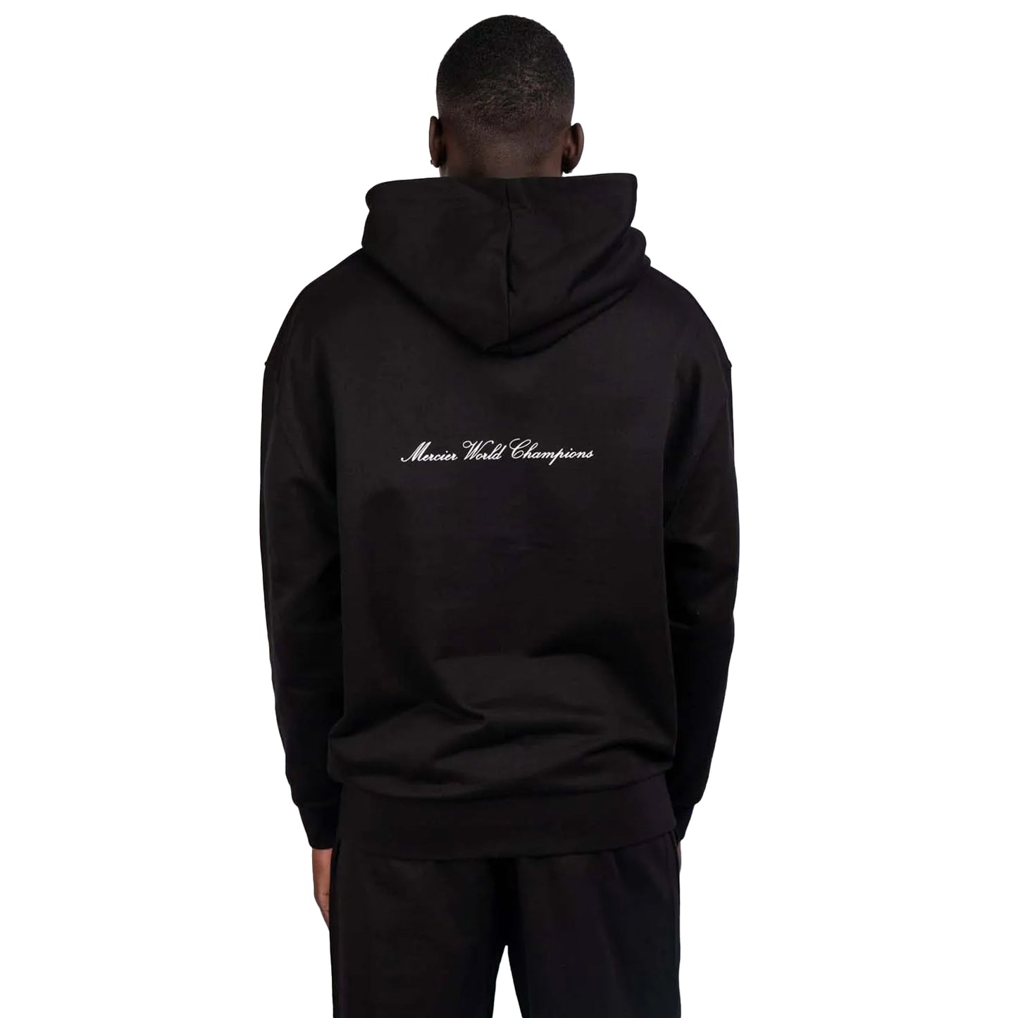 Black - Back - Mercier Mens Champions Ring Hoodie