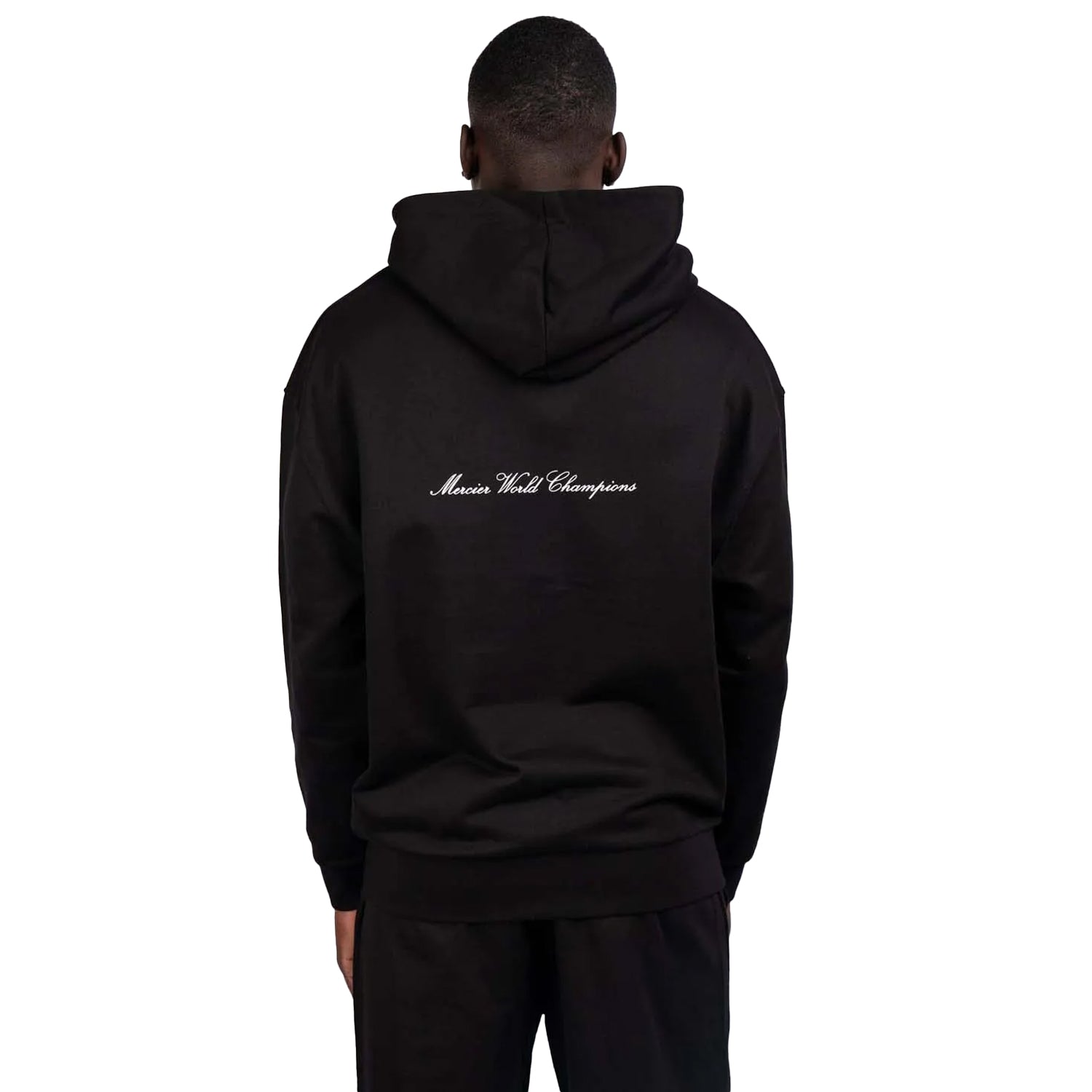 Black - Back - Mercier Mens Champions Ring Hoodie