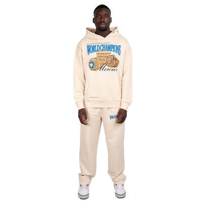 Ecru - Side - Mercier Mens Champions Ring Hoodie