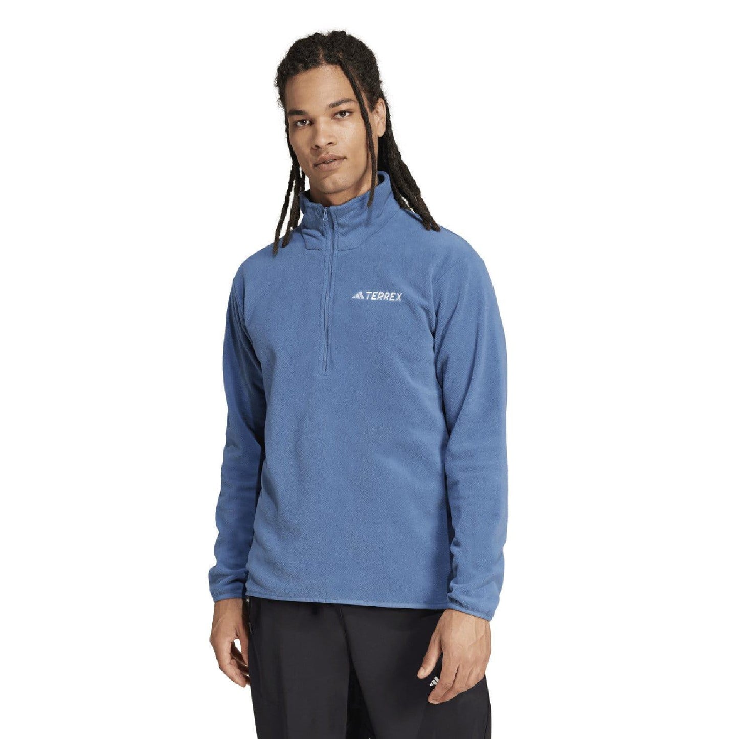 Grey - Lifestyle - Adidas Mens Terrex Multi Essentials Half Zip Fleece Top