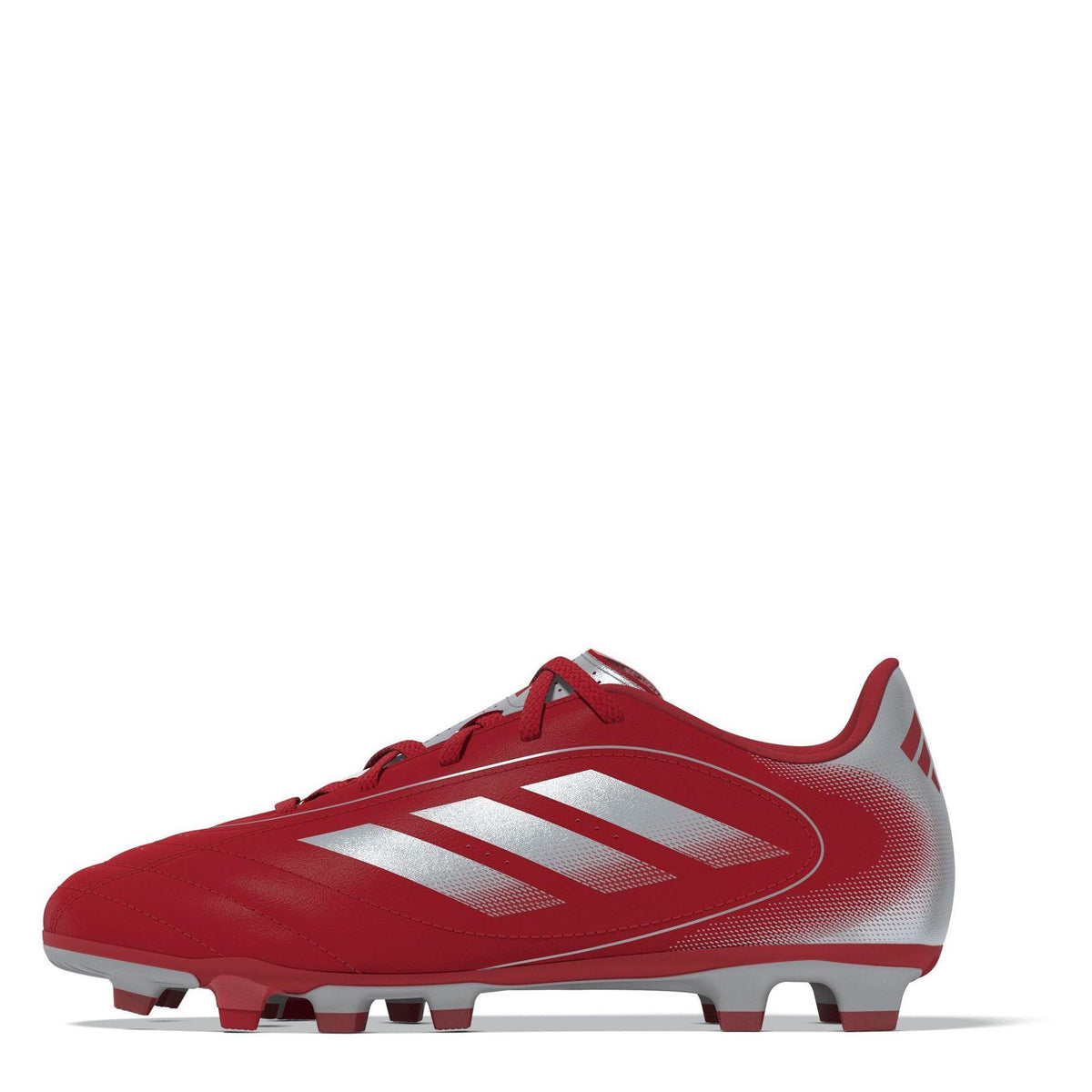 Red-Silver - Front - Adidas Childrens-Kids Goletto VII Firm Ground Football Boots