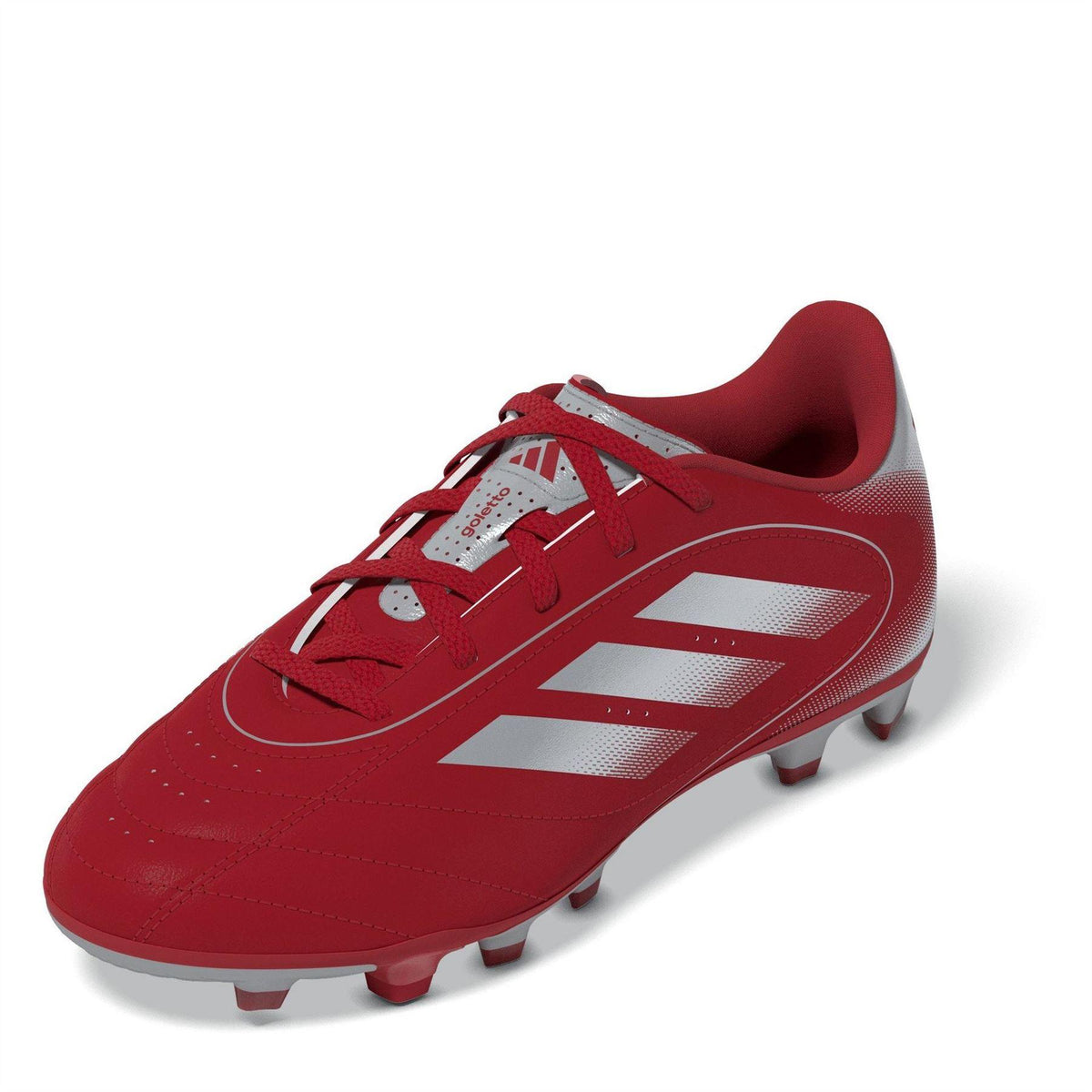Red-Silver - Back - Adidas Childrens-Kids Goletto VII Firm Ground Football Boots