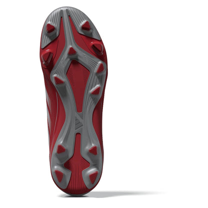 Red-Silver - Side - Adidas Childrens-Kids Goletto VII Firm Ground Football Boots