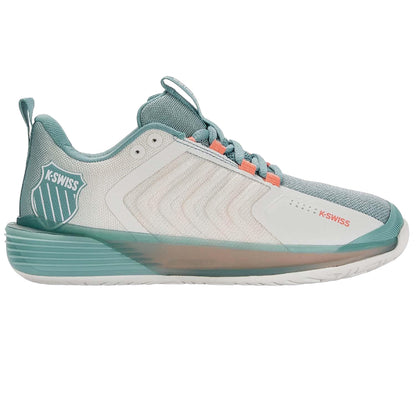 White-Blue - Side - K-Swiss Womens-Ladies Ultrashot 3 Tennis Shoes