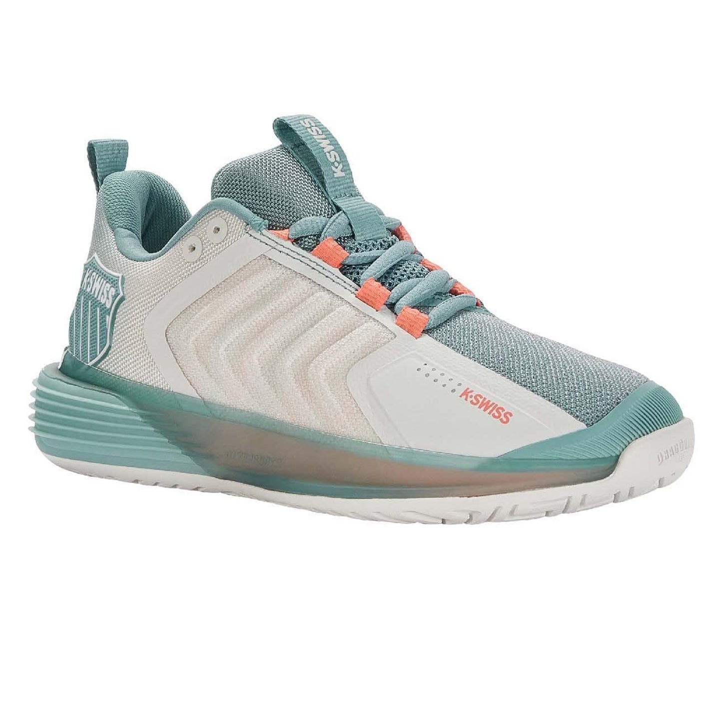 White-Blue - Front - K-Swiss Womens-Ladies Ultrashot 3 Tennis Shoes