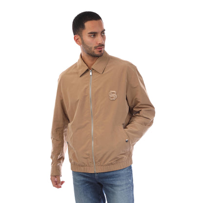 Beige - Front - Boss Mens Caligola 1 Jacket