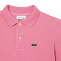 Pink - Side - Lacoste Childrens-Kids Cotton Pique Polo Shirt