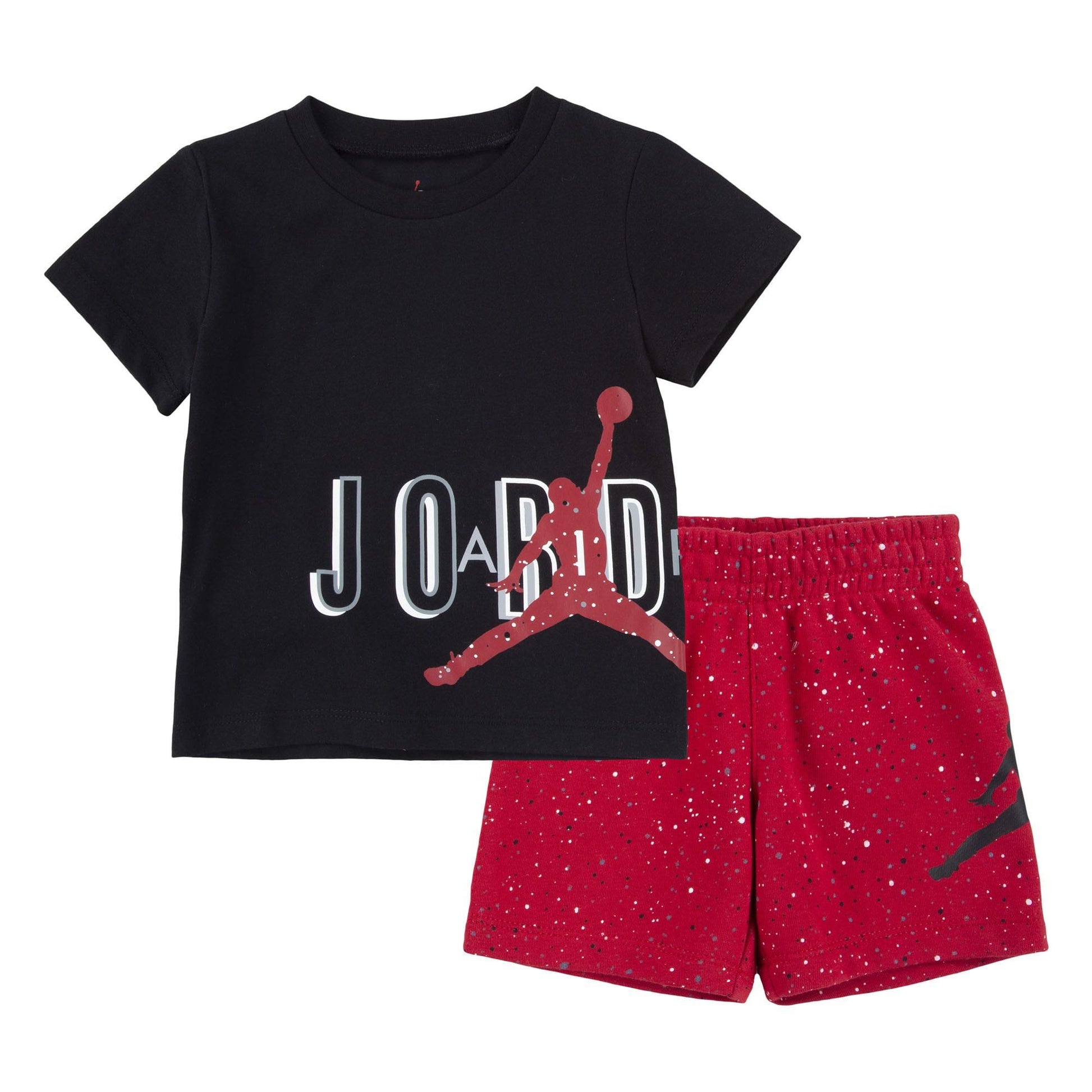 Red - Front - Nike Childrens-Kids Air Jumbled Speckle Top & Bottom Set