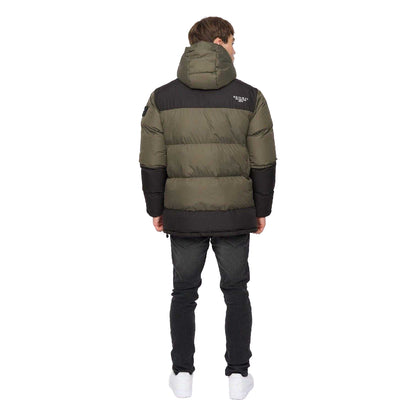 Green - Pack Shot - Crosshatch Mens Squadage Panelled Jacket