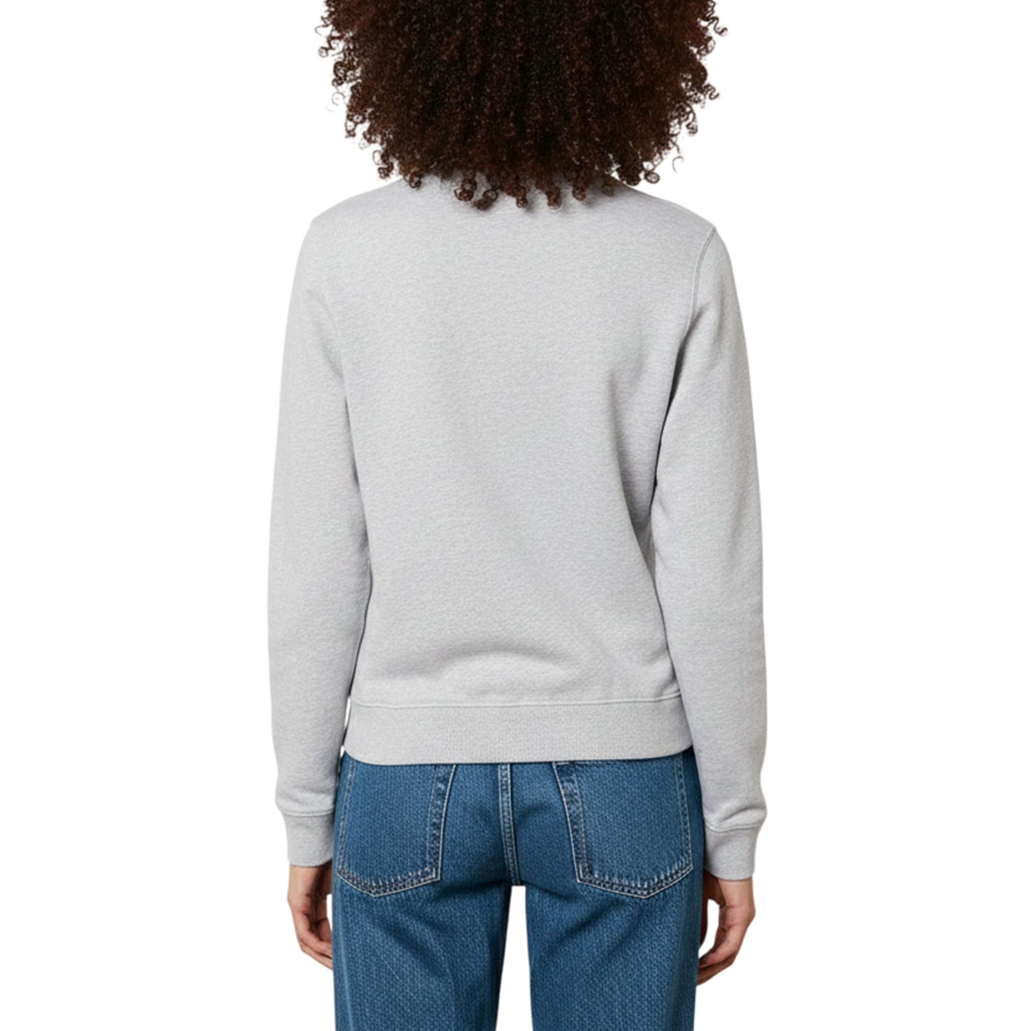 Grey - Back - Maison Kitsuné Womens-Ladies Fox Sweatshirt