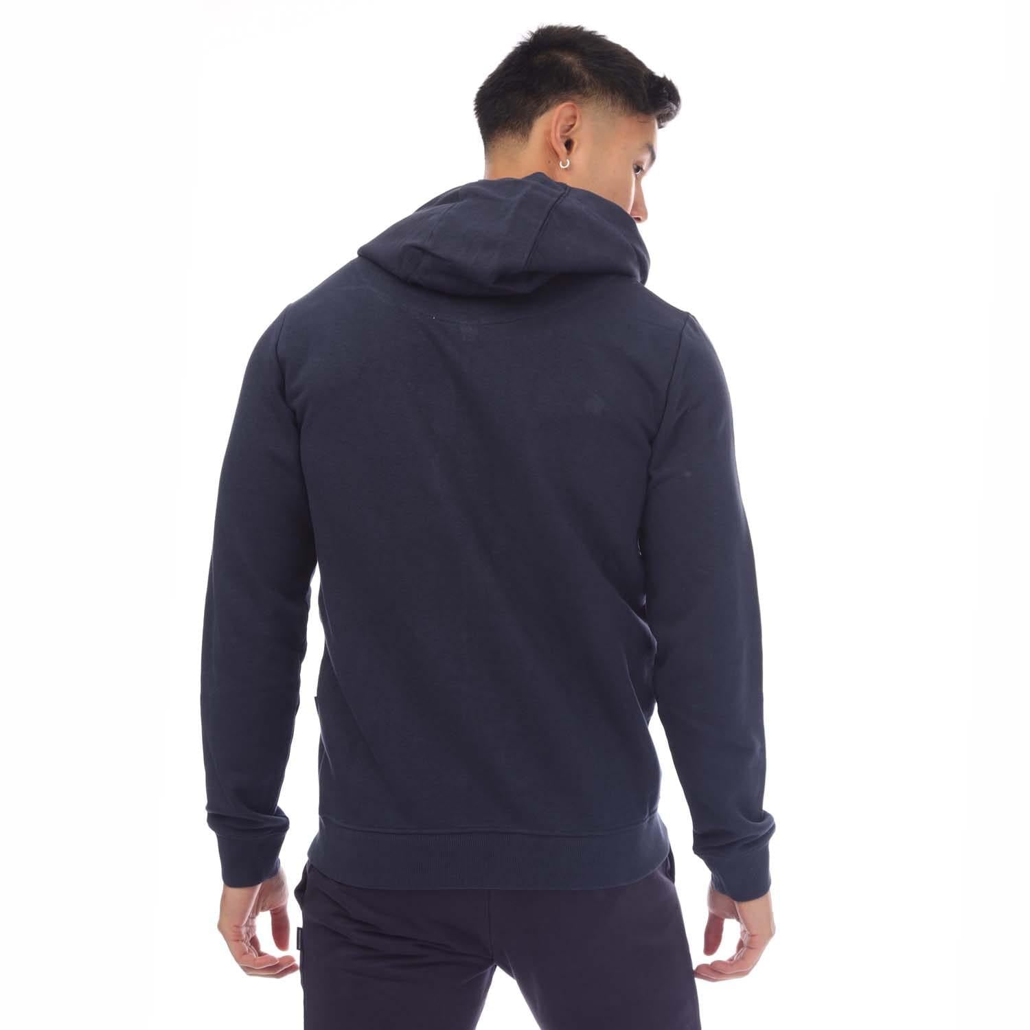 Navy - Back - Aquascutum Unisex Adult Zip Hooded Sweatshirt