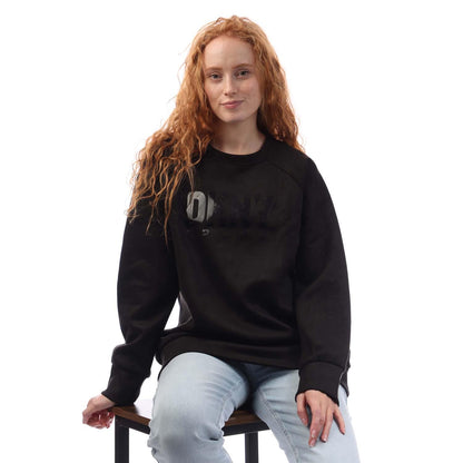 Black - Lifestyle - DKNY Womens-Ladies Scuba Sueded Sweatshirt