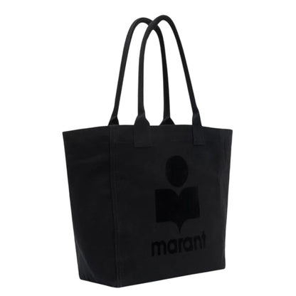 Black - Side - Isabel Marant Yenky Canvas Handbag