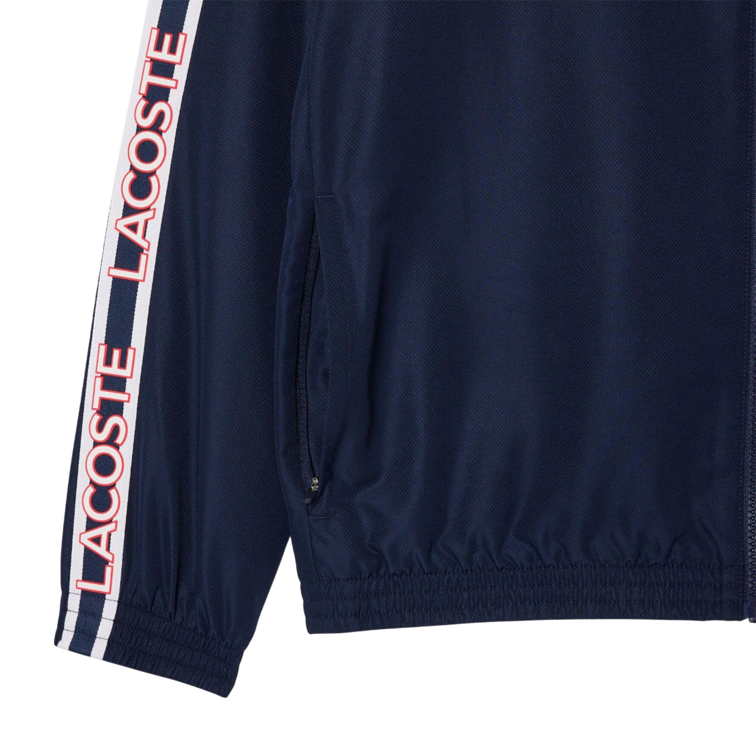Navy - Lifestyle - Lacoste Mens Colour Block Logo Tennis Full Zip Hoodie