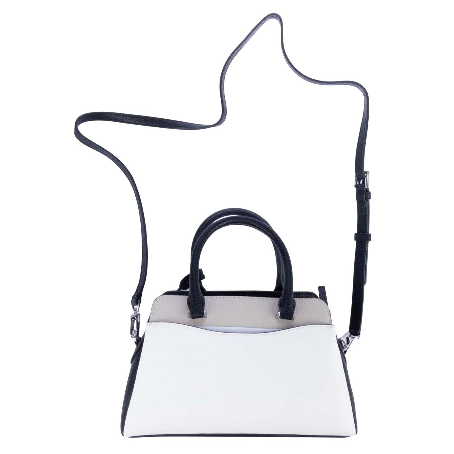 Beige-Black - Back - DKNY Avelle SM Leather Crossbody Bag