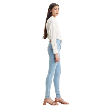 Blue - Pack Shot - Levis Womens-Ladies Mile High Super Skinny Jeans