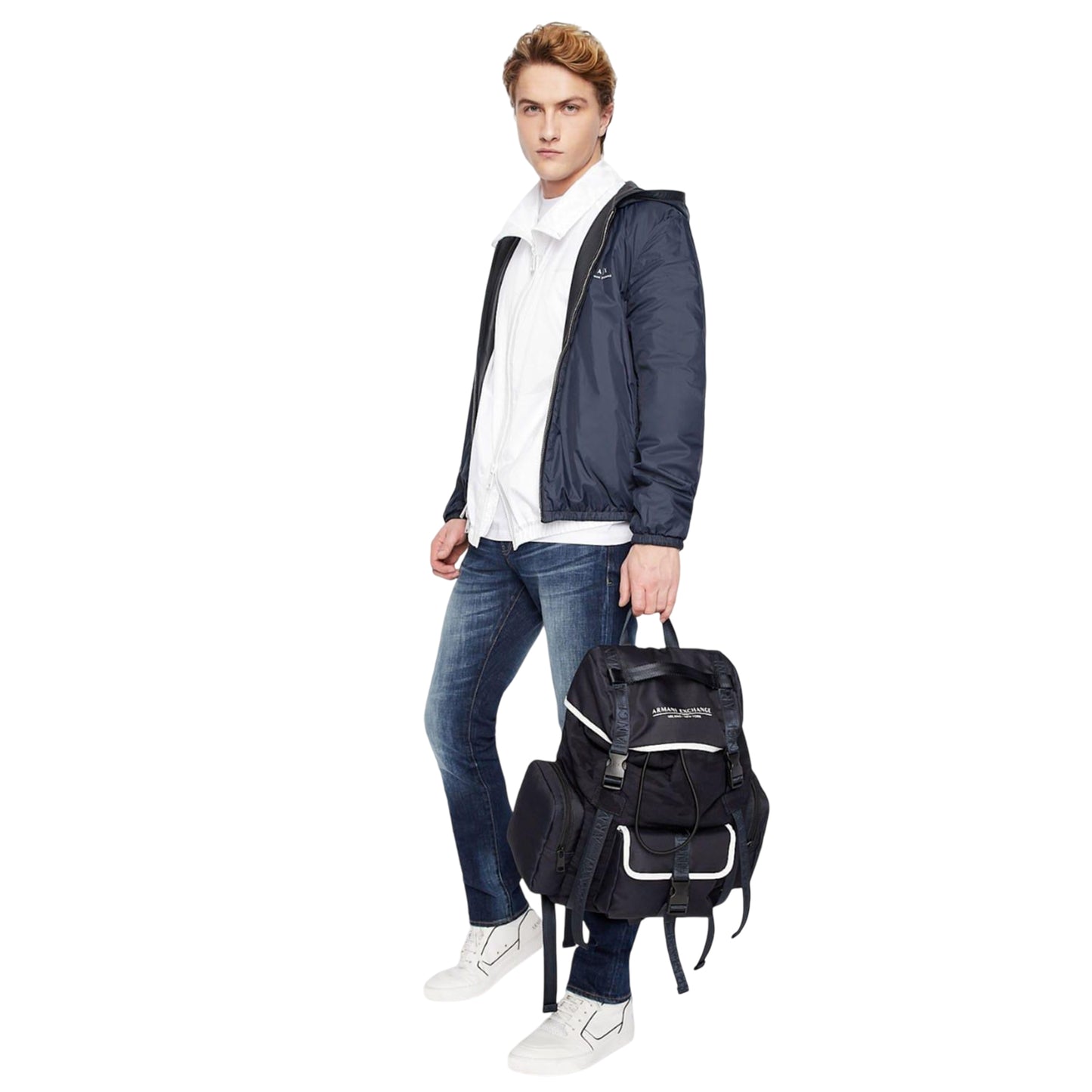 Indigo - Pack Shot - Armani Exchange Mens J13 Slim Jeans