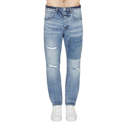 Indigo - Side - Armani Exchange Mens J24 Tapered Jeans