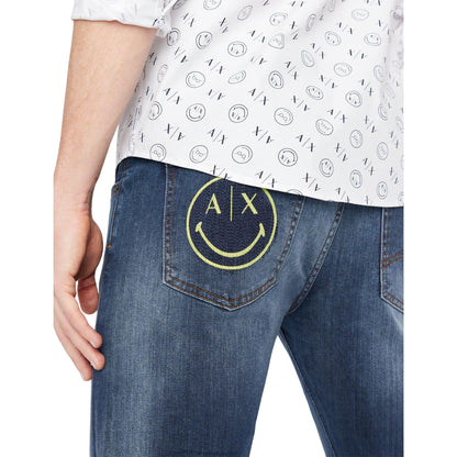Indigo - Back - Armani Exchange Mens J13 Slim Jeans