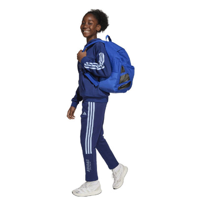 Blue - Close up - Adidas Childrens-Kids House Of Tiro Fleece Tracksuit Bottoms