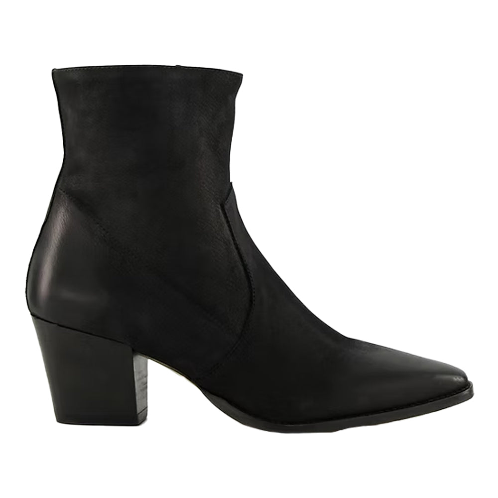 Black - Side - Dune London Womens-Ladies Pastern Nubuck Ankle Boots