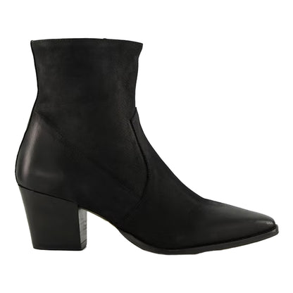 Black - Side - Dune London Womens-Ladies Pastern Nubuck Ankle Boots