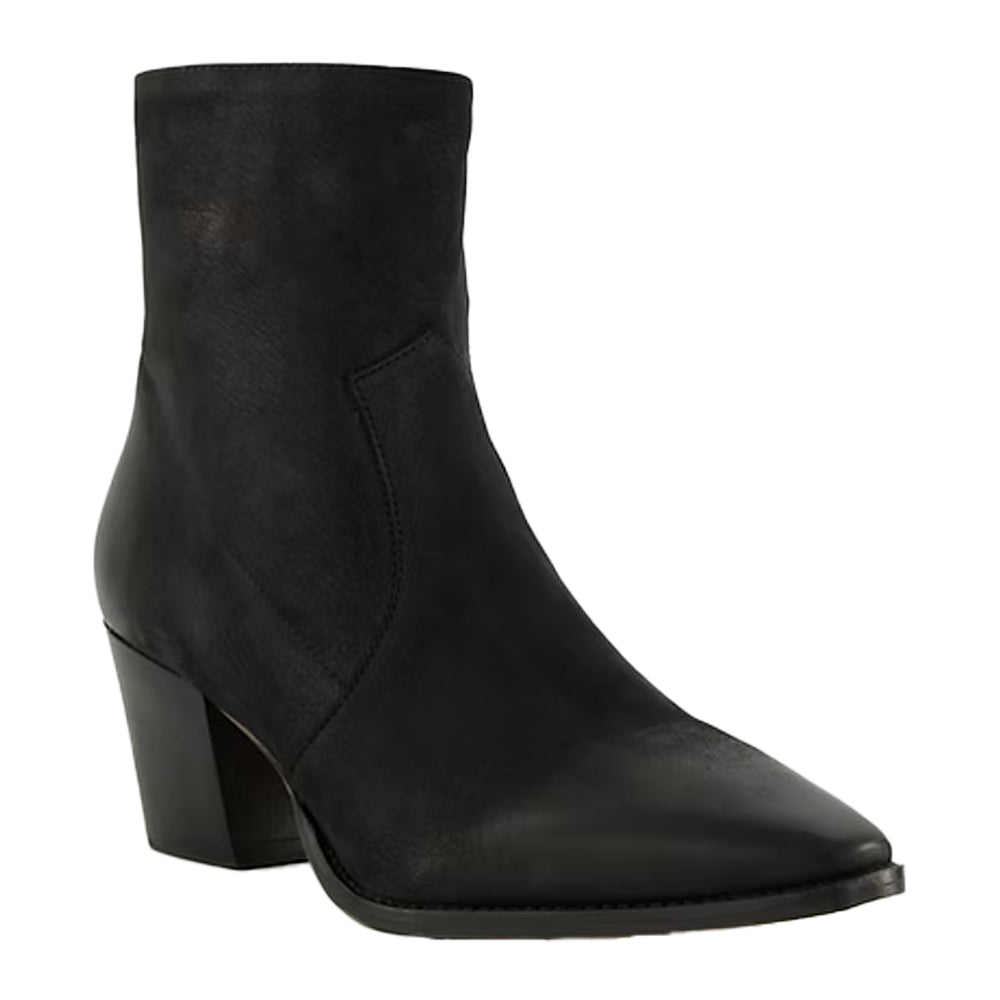 Black - Front - Dune London Womens-Ladies Pastern Nubuck Ankle Boots