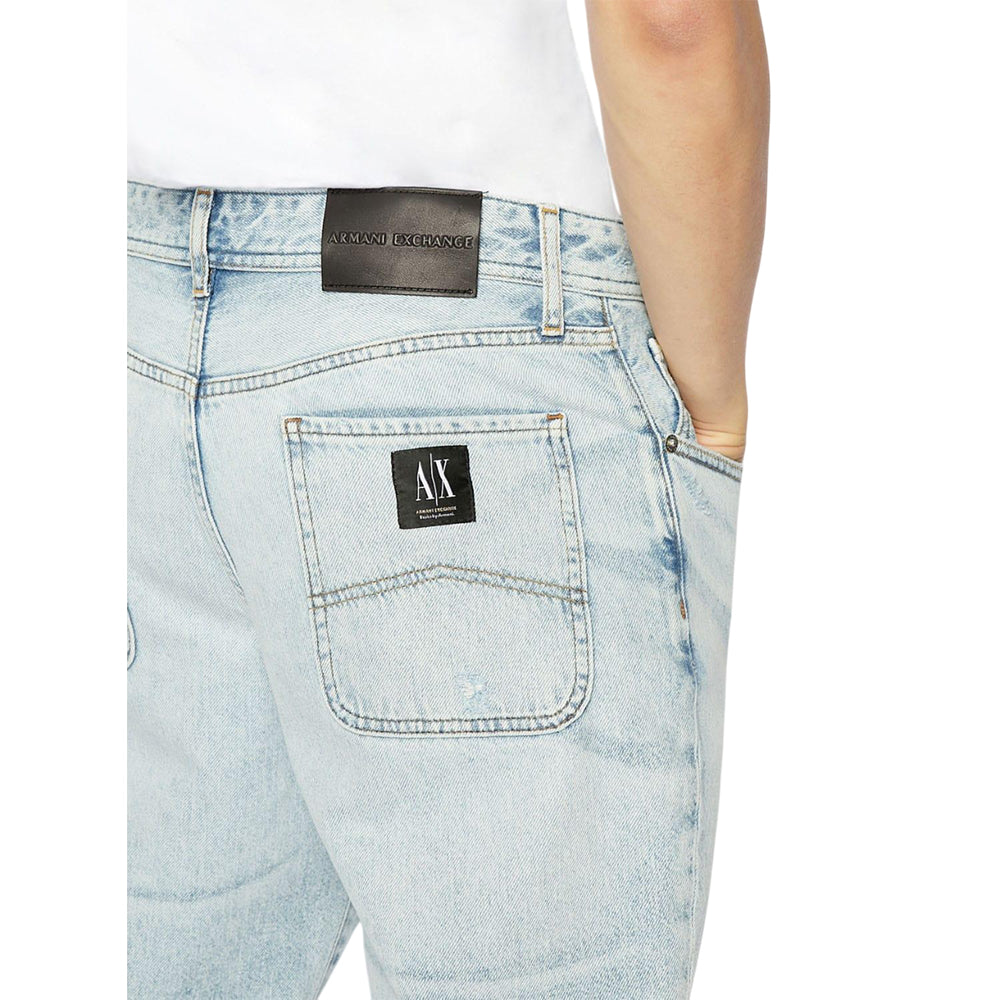 Indigo - Side - Armani Exchange Mens J90 Carrot Fit Jeans