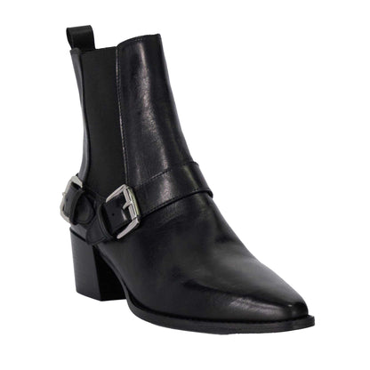 Black - Front - Dune London Womens-Ladies Panino Leather Ankle Chelsea Boots