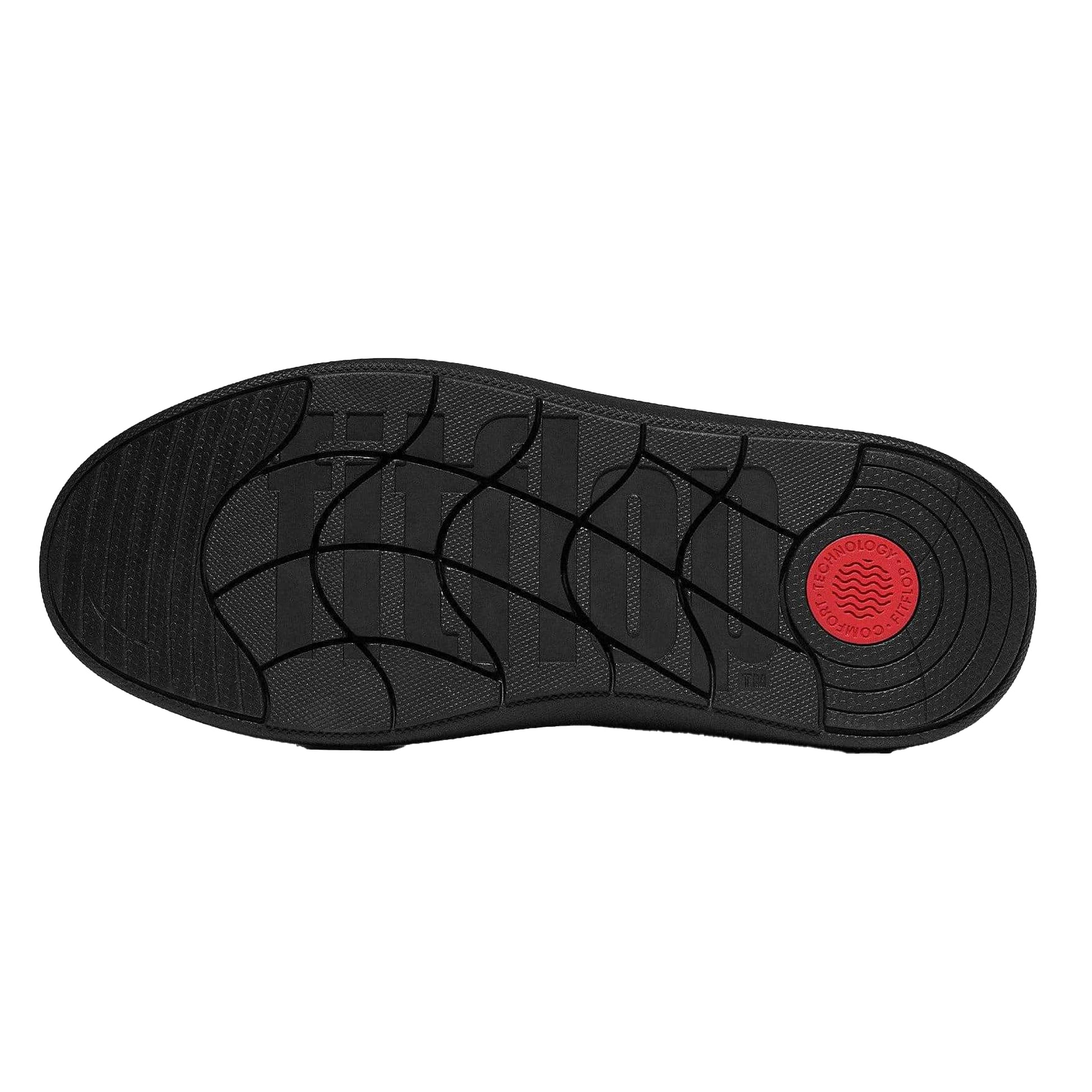Black - Lifestyle - Fit Flop Womens-Ladies RTG Leather Trainers