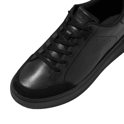 Black - Pack Shot - Fit Flop Womens-Ladies RTG Leather Trainers
