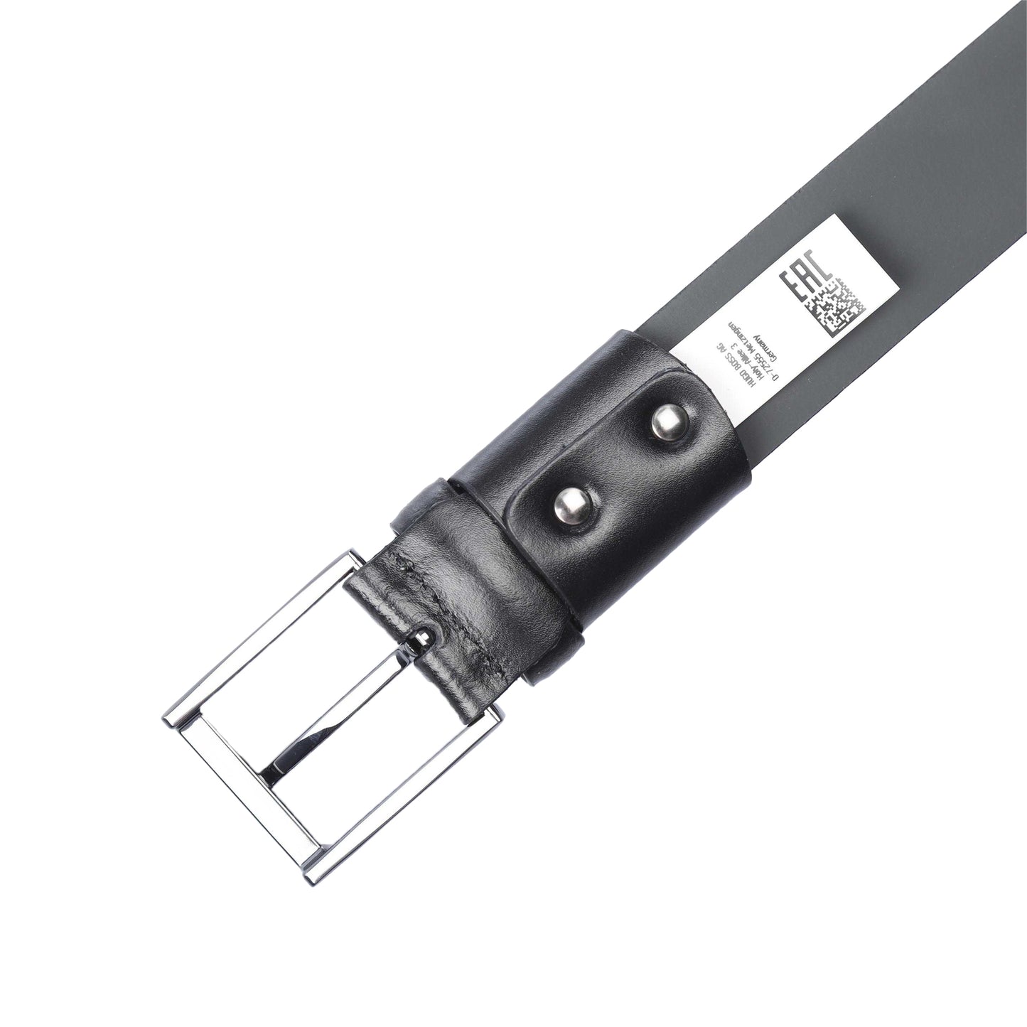 Black - Pack Shot - Boss Unisex Adult Barn Leather Stretch Waist Belt