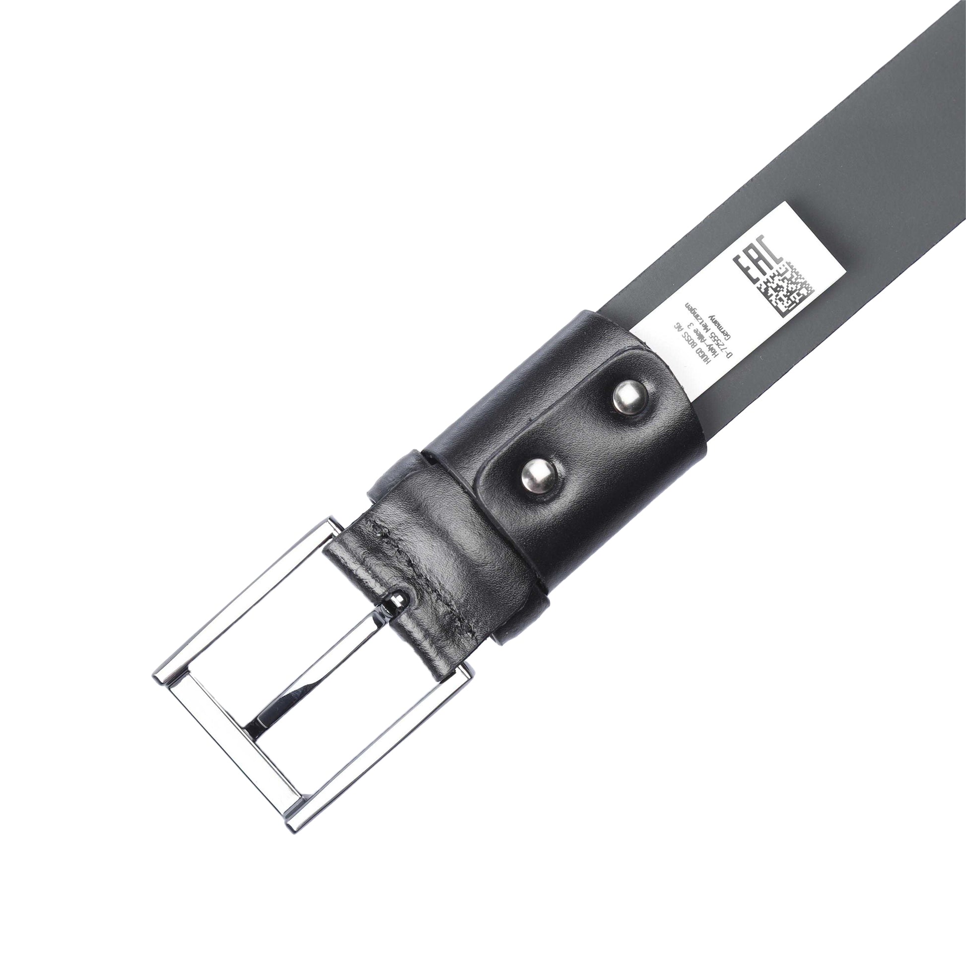 Black - Pack Shot - Boss Unisex Adult Barn Leather Stretch Waist Belt