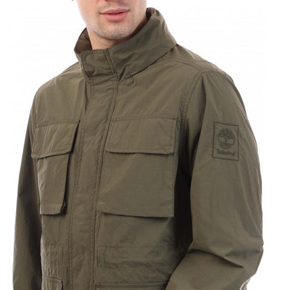 Green - Side - Timberland Mens Abington Durable Water Repellent Parka