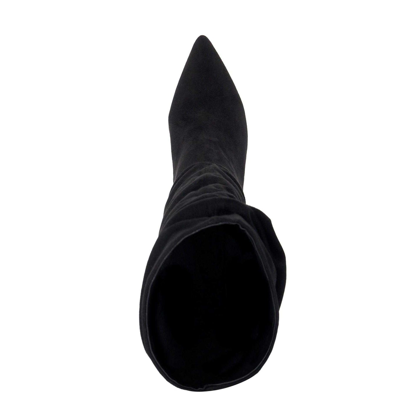 Black - Lifestyle - Dune London Womens-Ladies Sliced Suede Slouch Mid Calf Boots