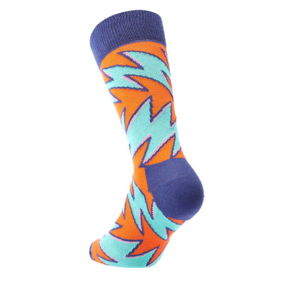Purple - Back - Happy Socks Unisex Adult Rock N Roll Stripe Socks