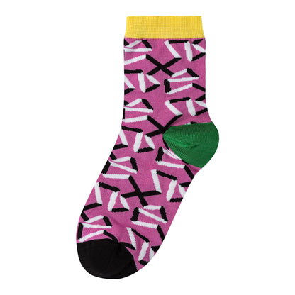 Pink - Back - Happy Socks Unisex Adult Adela Ankle Socks