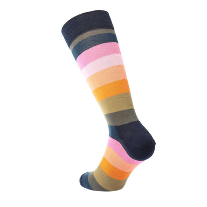 Green - Back - Happy Socks Unisex Adult Stripe Crew Socks