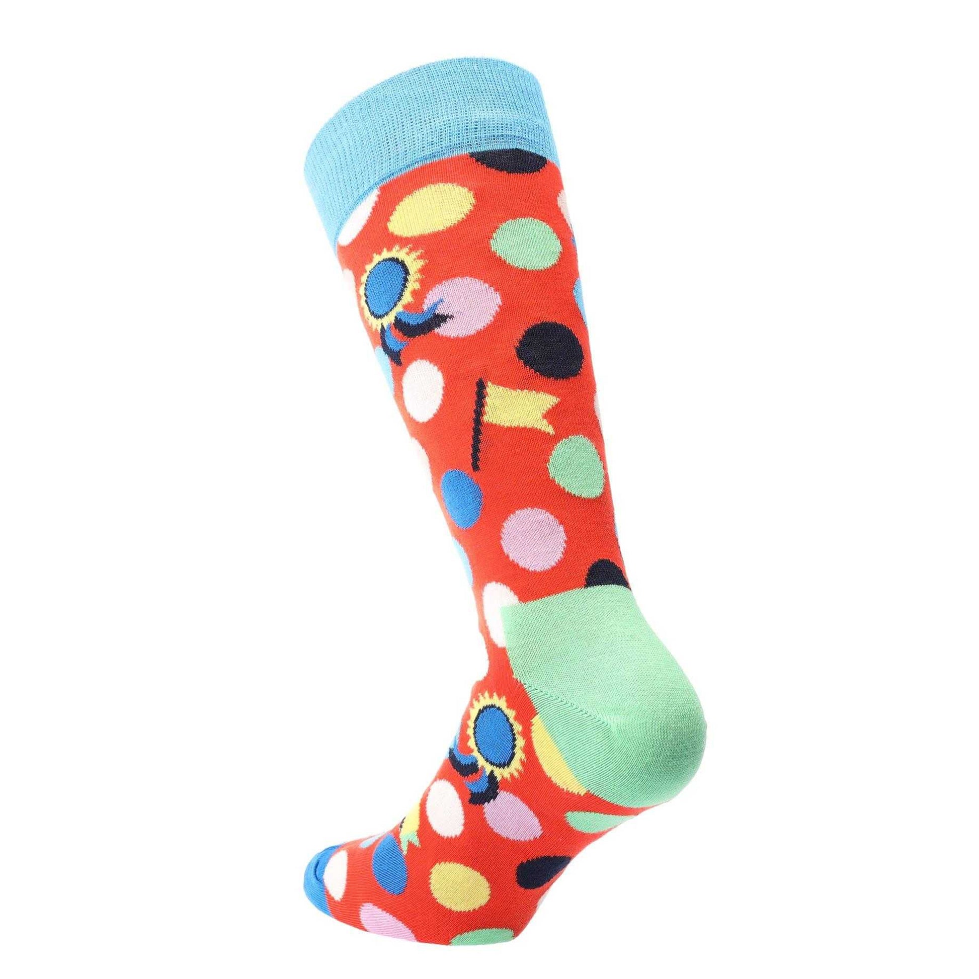 Orange - Back - Happy Socks Unisex Adult Winner Dotted Socks